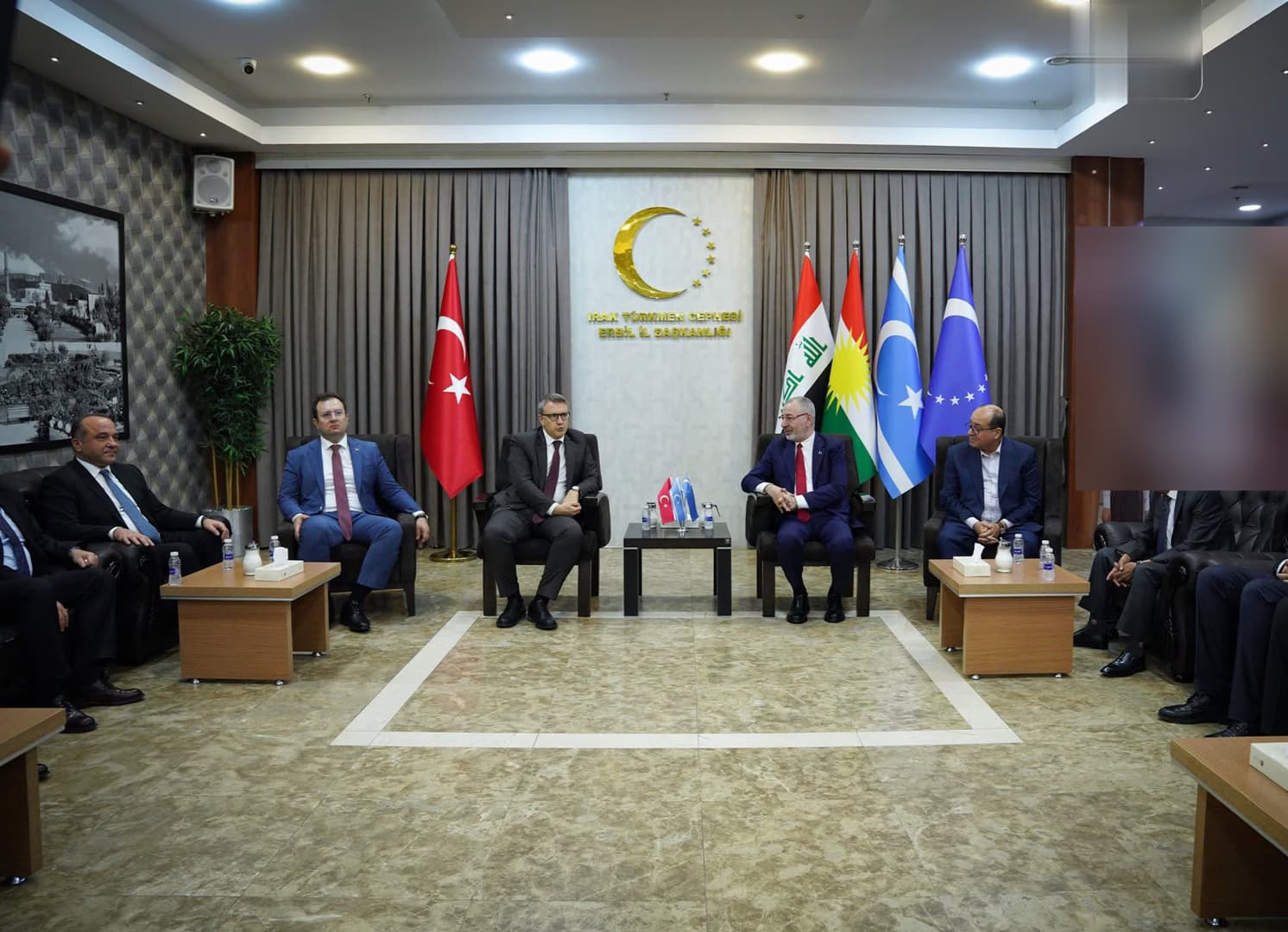 Türkiye'nin Bağdat Büyükelçiliği Erbil'de Irak Türkmen Cephesi'ni ziyaret etti