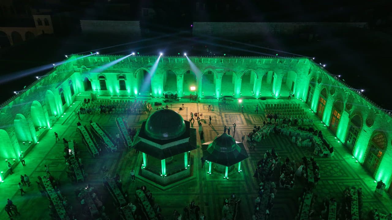 Aleppo’s Great Umayyad Mosque reopens for prayers after 13 years