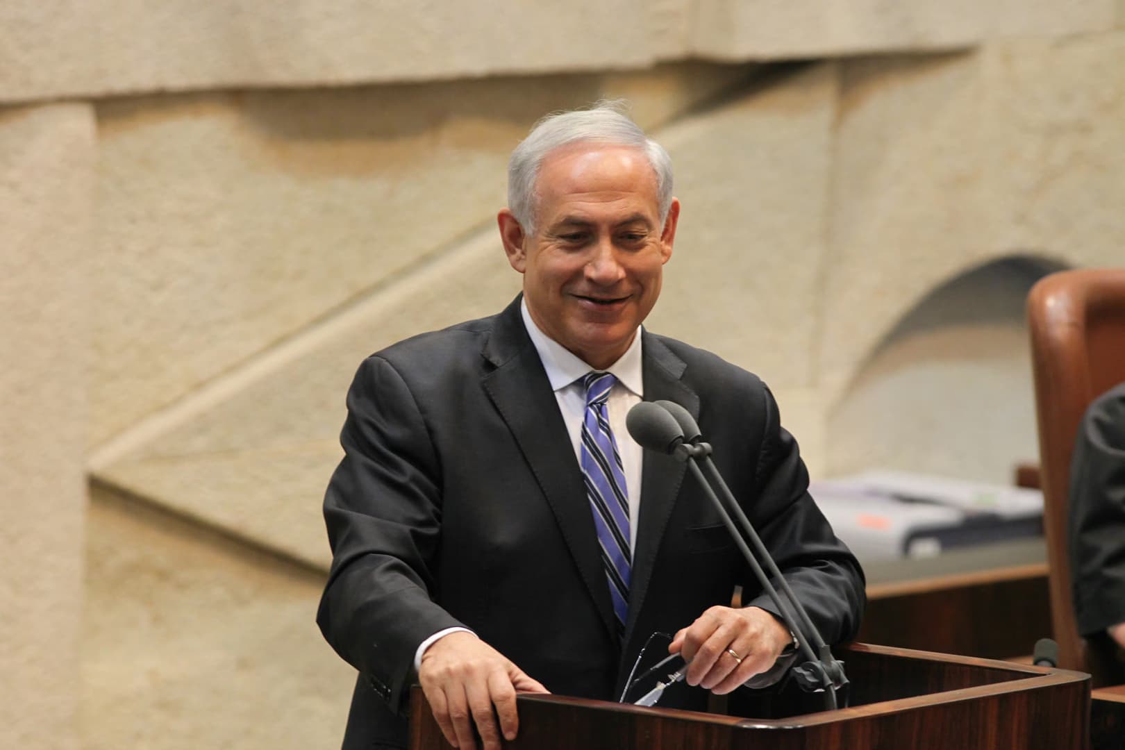 Israeli PM Netanyahu posts atomic-bomb image over Tel Aviv two days before election