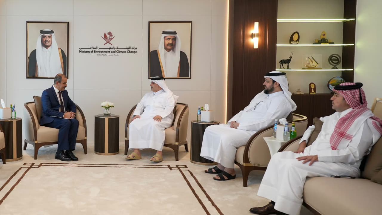 وزير البيئة والتغير المناخي القطري يستقبل السفير التركي الجديد في الدوحة