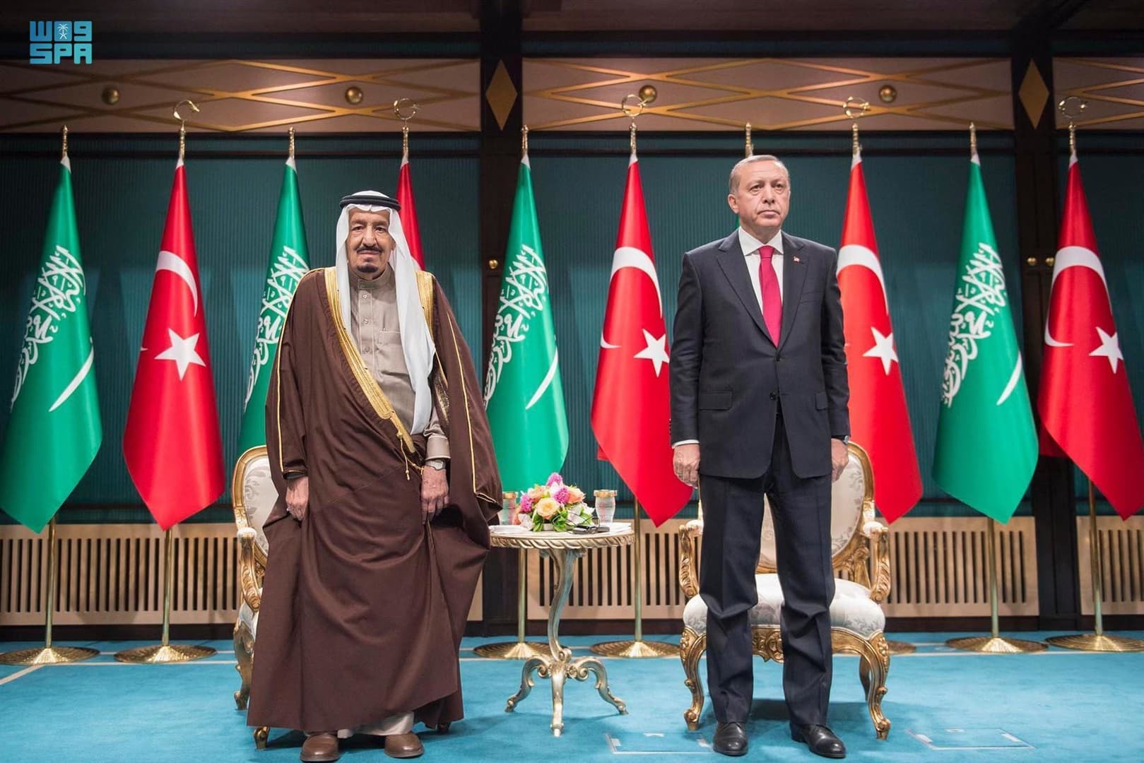 العاهل السعودي الملك سلمان يهنئ الرئيس أردوغان بمناسبة عيد النصر في 30 أغسطس