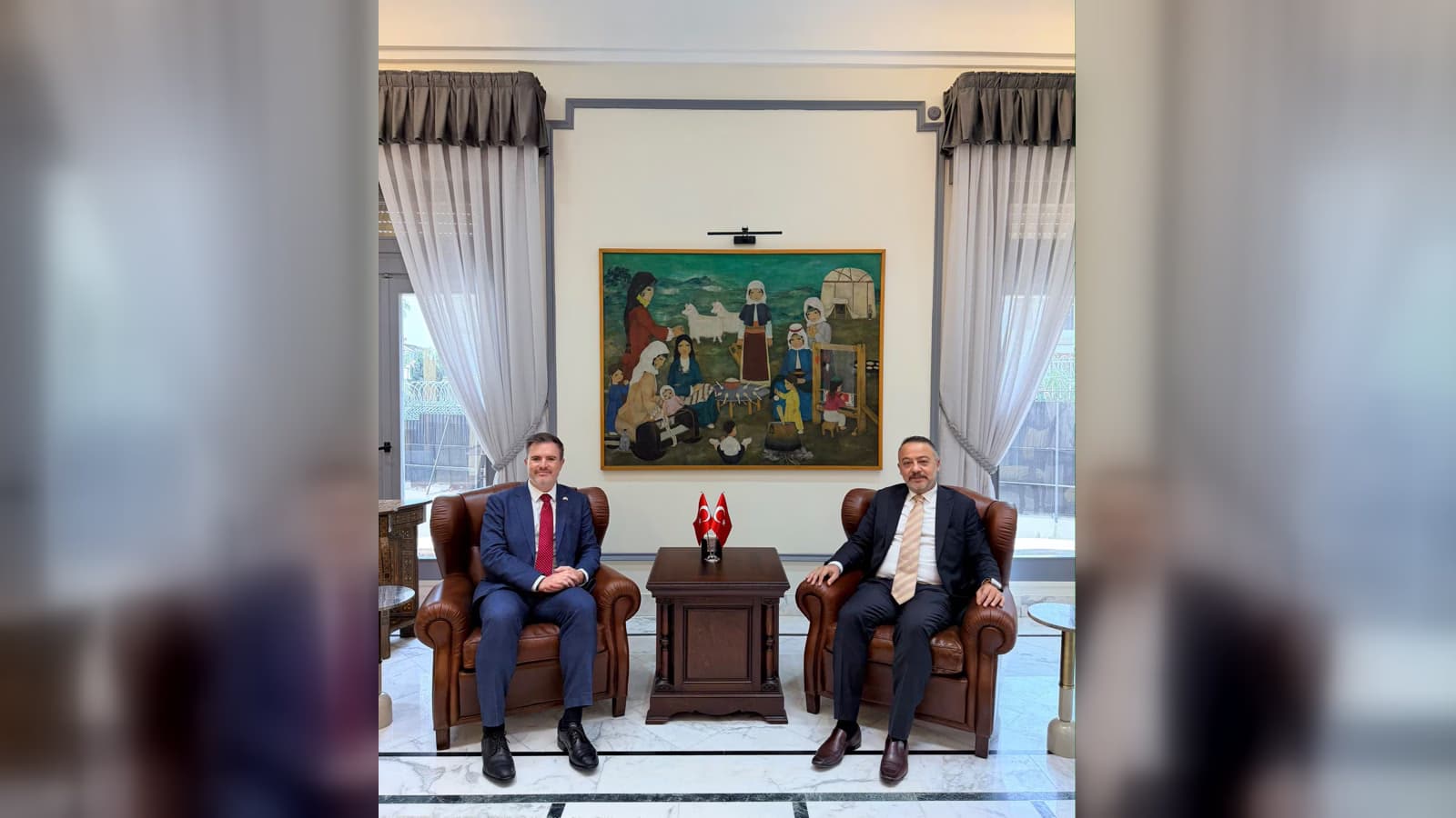 السفير التركي في دمشق يبحث مع السفير الكندي التطورات في سوريا والمنطقة