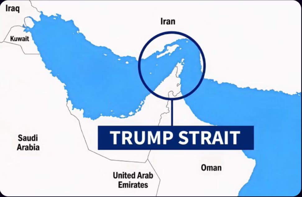“Trump Strait”: Trump relabels Hormuz on map after rejecting Iran’s offer